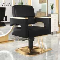 Ergonomic Barber Chair, 360° Swivel, Steel Frame