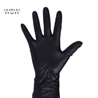 Extra-Large Black Nitrile Gloves | Frosted surfaces