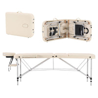 Deluxe Aluminum Portable Massage Table – Foldable, Adjustable & Lightweight