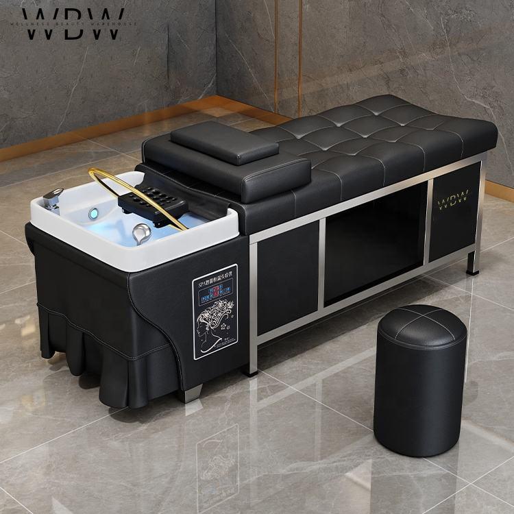 Professional Luxury Wooden Head Wash Thai Head Spa Shampoo Massage Bed
