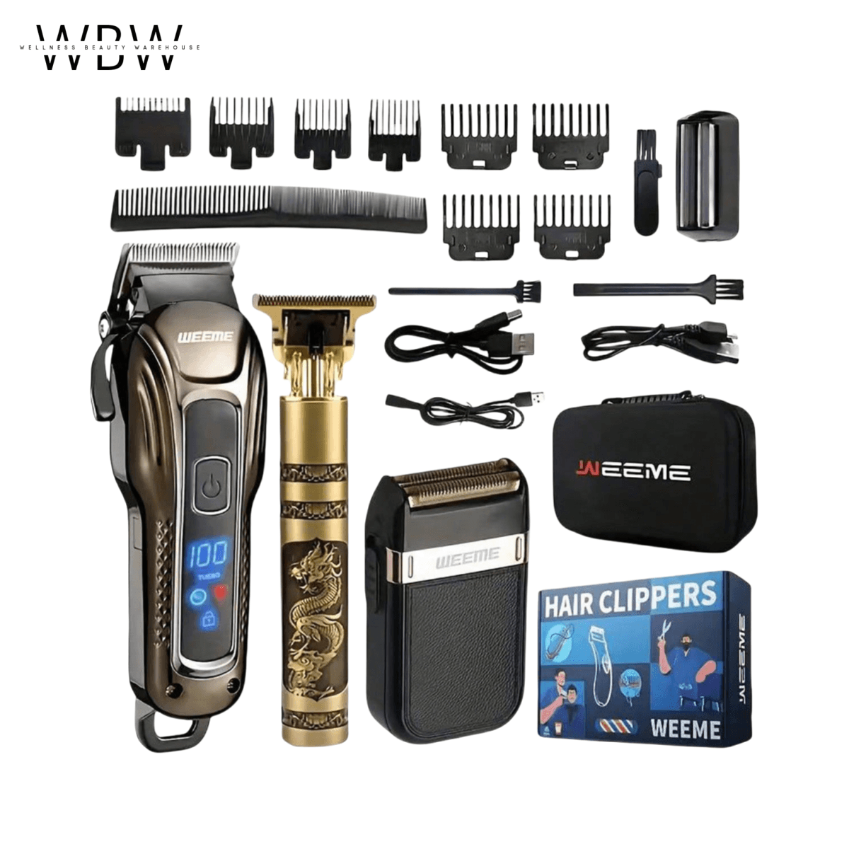 HL01 3-Piece Professional Electric Hair Clipper Set