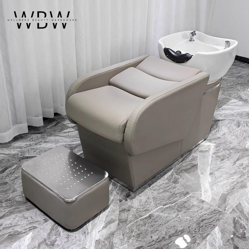Professional Salon Shampoo Bed with Ceramic Basin