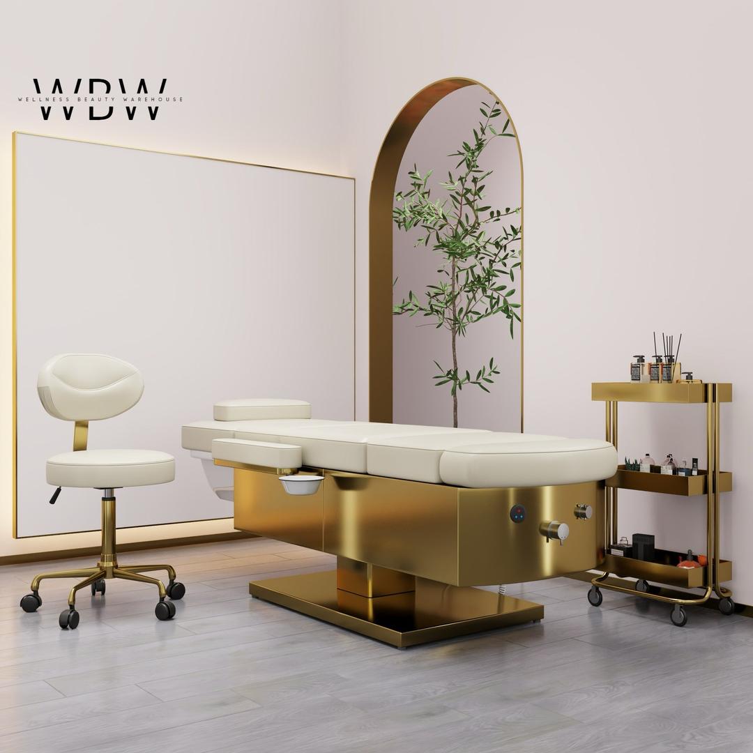 Luxurious 3-in-1 Spa Pedicure Chair with LED Foot Bath & Adjustable Armrests