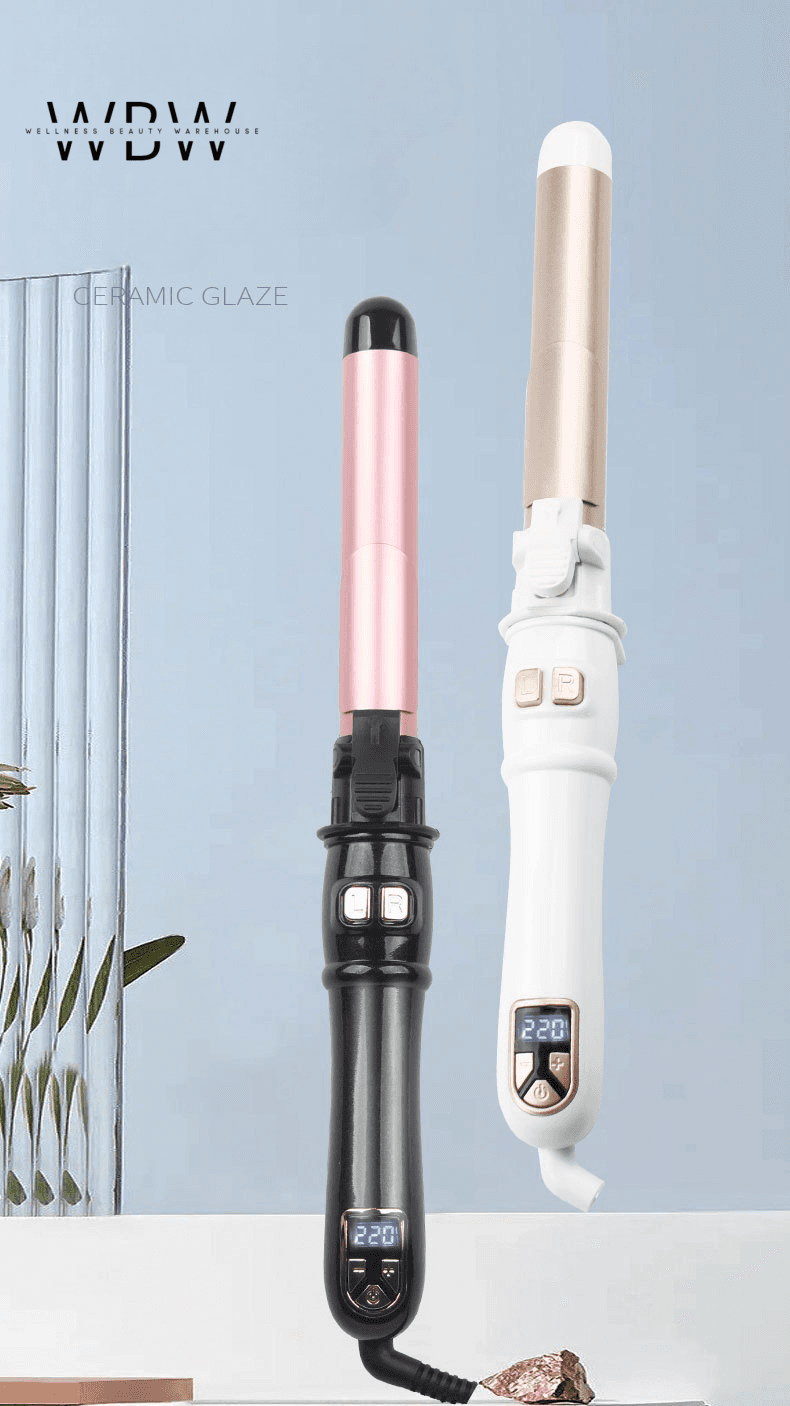 Automatic Rotating Hair Curler with Intelligent LCD Temperature Control & Nano-Titanium Ceramic Coating