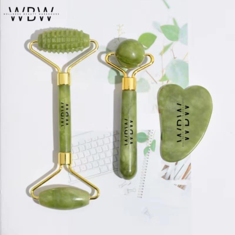 Ensemble Rouleaux et Gua Sha en Jade