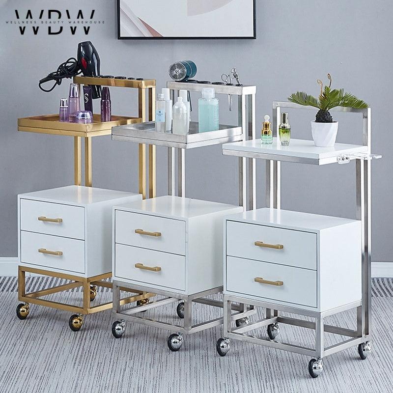 Rolling Salon Storage Cart with 2 Drawers & Universal Wheels