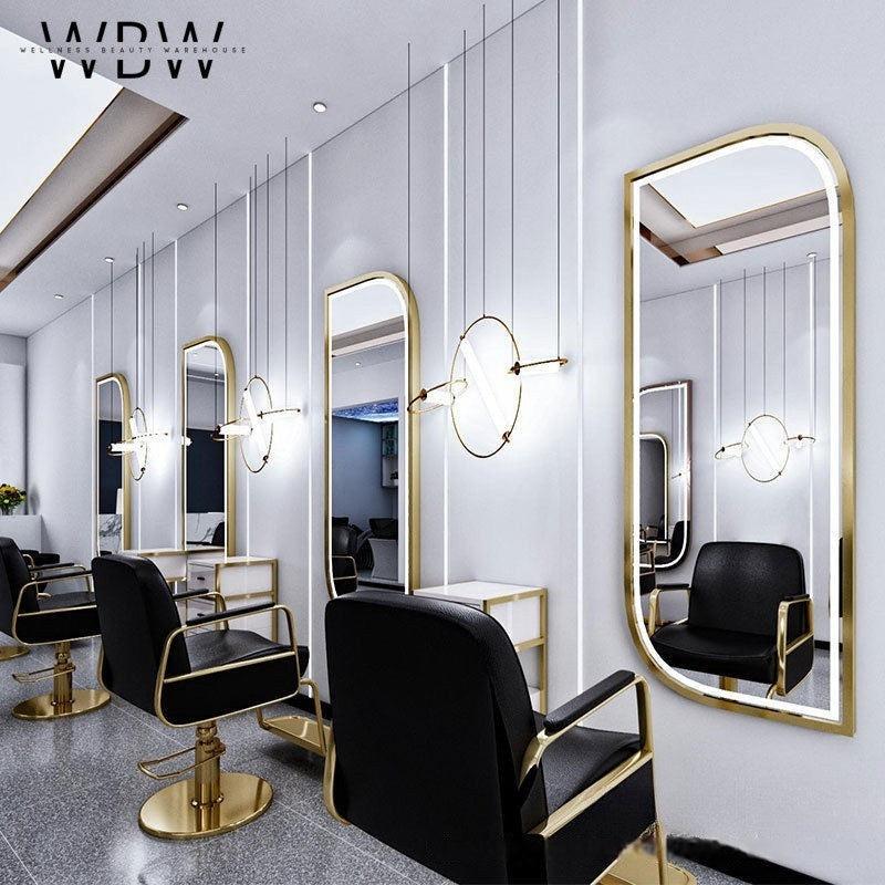 Single-Sided LED Wall Mirror for Salon & Beauty Use