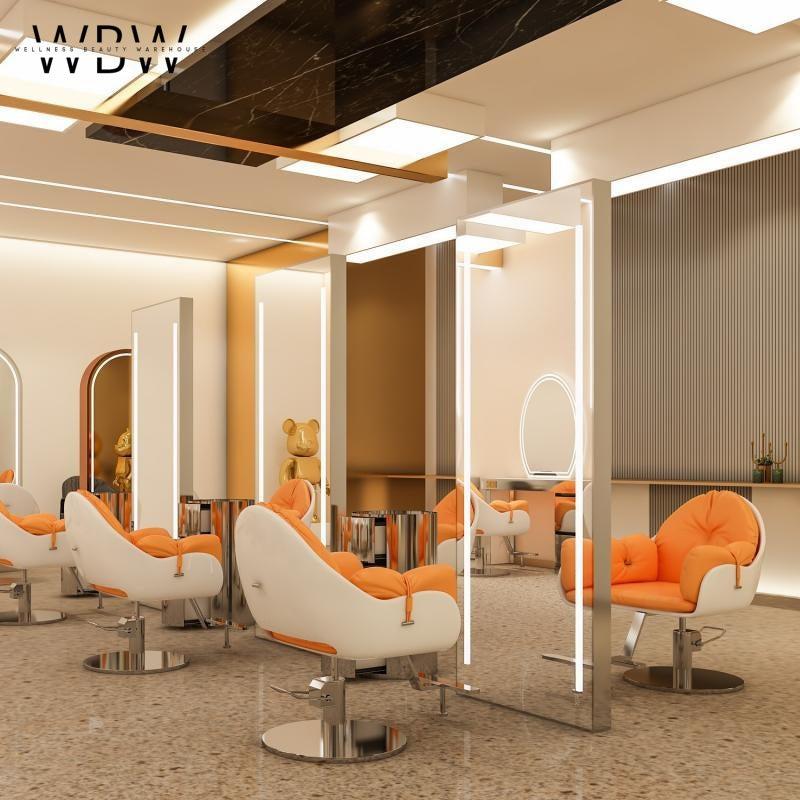 Double-Sided LED Wall Mirror for Hair & Beauty Salons