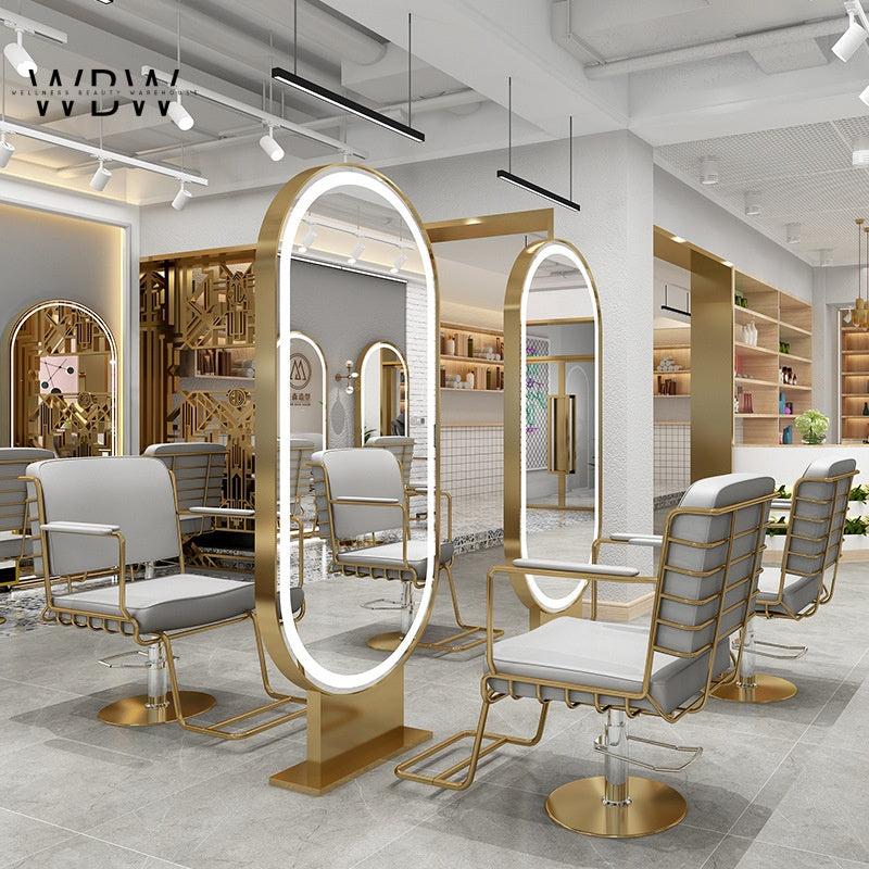 Double-Sided LED Wall Mirror for Salons