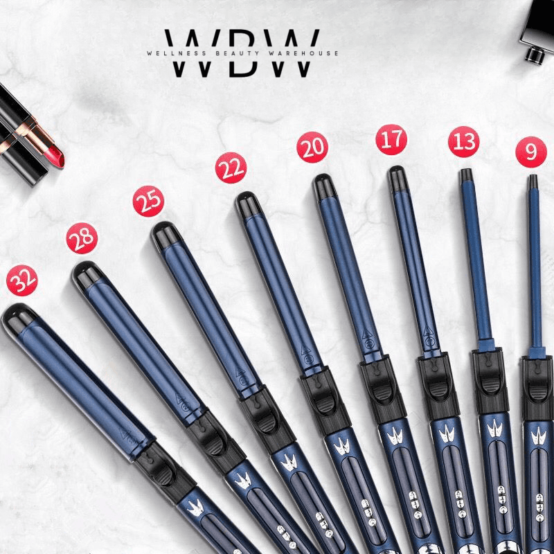 360-Degree Rotating Hair Curler with Rapid Heating & LCD Temperature Display