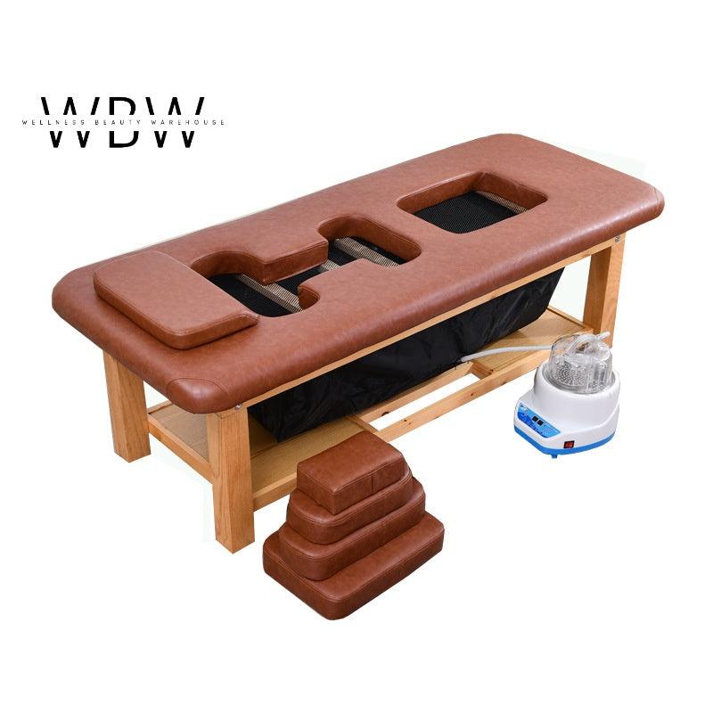 Wooden Beauty Massage Bed with Fumigation Function