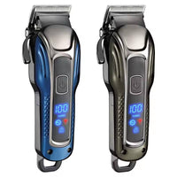 HL01 3-Piece Professional Electric Hair Clipper Set – USB Rechargeable, LCD Display | Available in Gold & Blue