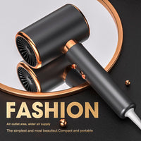 2400W Professional Ionic Hair Dryer with Diffuser – Fast-Drying, Powerful, and Compact with 300 Million Negative Ions, 2 Speeds, 3 Heat Settings, and Cool Shot
