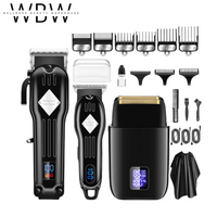 Professional USB Rechargeable Hair Clipper with LCD Display – 180-Minute Runtime, Available in Silver, Black & Gold