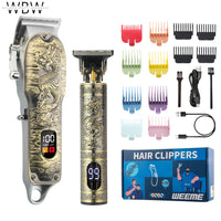 HLT9 Professional USB Rechargeable Hair Clippers with LCD Display – Precision Hair Trimmer Kit
