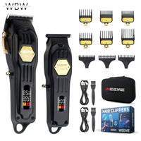 Professional Hair Clipper Model HLX21 – USB Rechargeable with LCD Display | Precision Grooming & Styling Kit