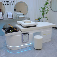 Luxury Modern Shampoo Salon Bed with Head Massage & Acrylic Basin – Premium Spa & Salon Equipment