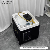 Black Barber Modern Electric Headspa Hair Spa Salon Portable Shampoo Chair